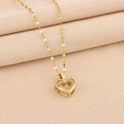 Rhinestone Heart Necklace