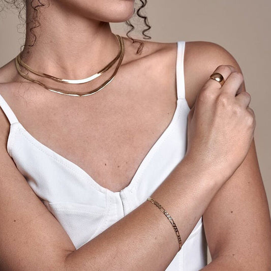 Minimal Flat layered Necklace