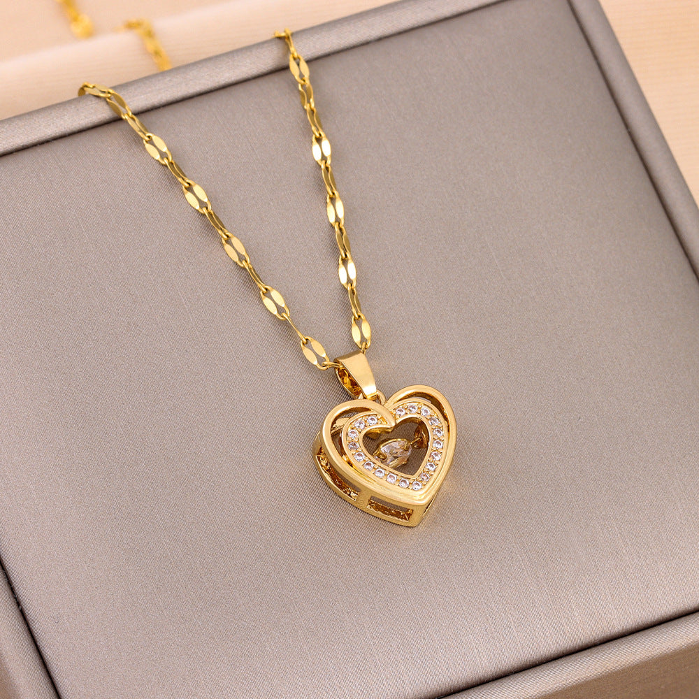 Rhinestone Heart Necklace