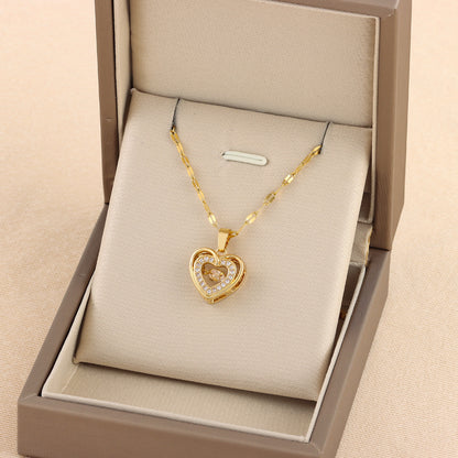 Rhinestone Heart Necklace