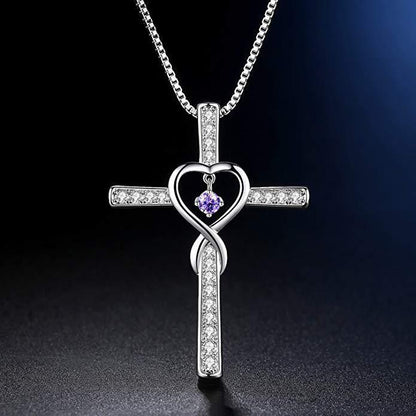 Gemstone Cross Necklace